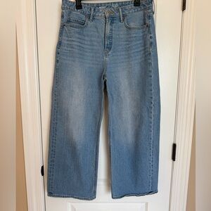 Old Navy Sky-Hi Wide Leg Jeans in Light Blue